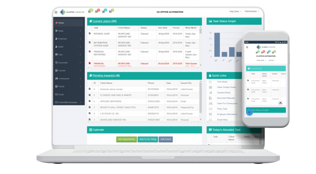 Setup your firm with CA Office Automation Software